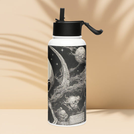 Stainless steel water bottle with a straw lid - WhatUWant2Buy