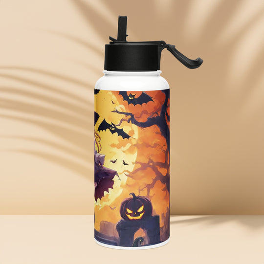 Stainless steel water bottle with a straw lid - WhatUWant2Buy