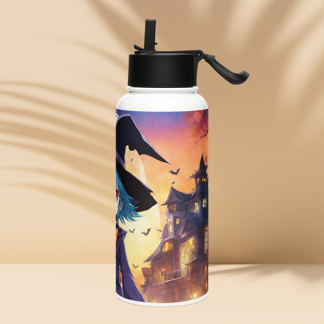Stainless steel water bottle with a straw lid - WhatUWant2Buy