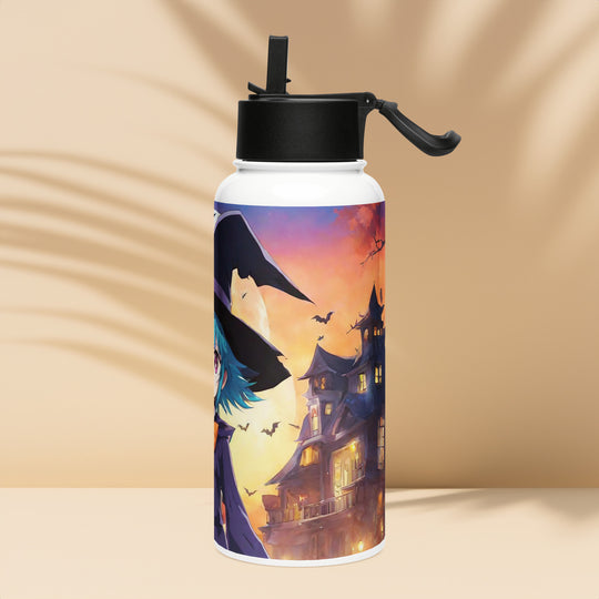 Stainless steel water bottle with a straw lid - WhatUWant2Buy