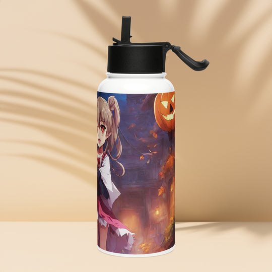 Stainless steel water bottle with a straw lid - WhatUWant2Buy