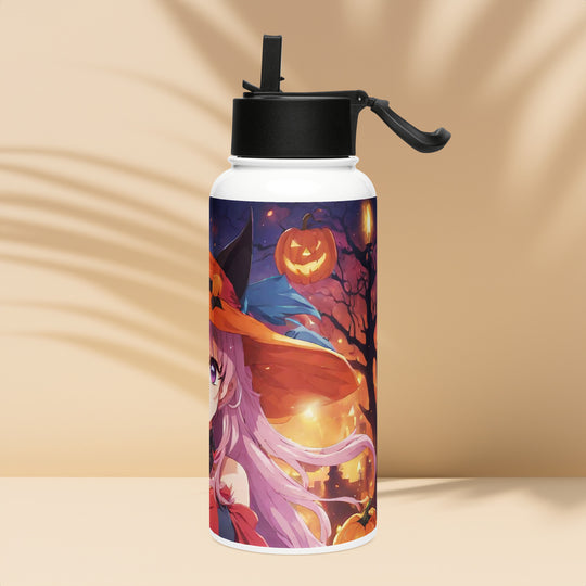 Stainless steel water bottle with a straw lid - WhatUWant2Buy