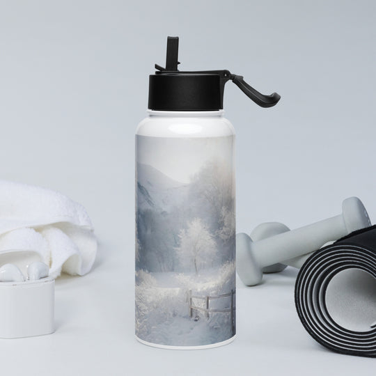 Stainless steel water bottle with a straw lid - WhatUWant2Buy