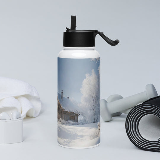 Stainless steel water bottle with a straw lid - WhatUWant2Buy