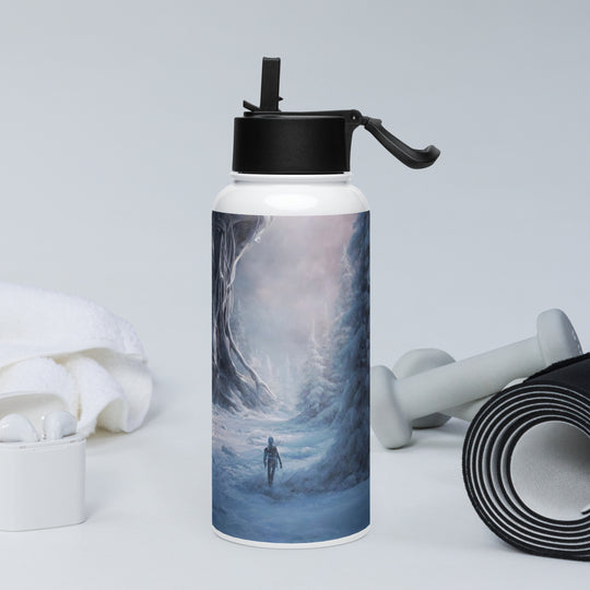 Stainless steel water bottle with a straw lid - WhatUWant2Buy