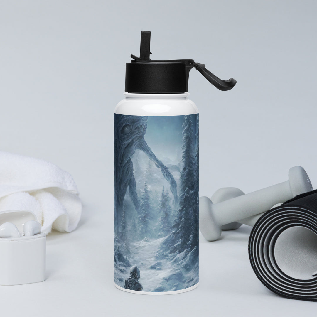Stainless steel water bottle with a straw lid - WhatUWant2Buy