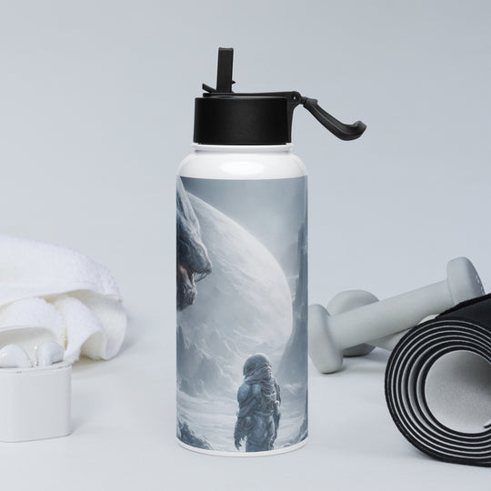 Stainless steel water bottle with a straw lid - WhatUWant2Buy