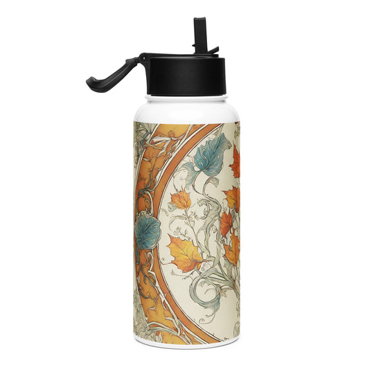 Stainless steel water bottle with a straw lid - WhatUWant2Buy