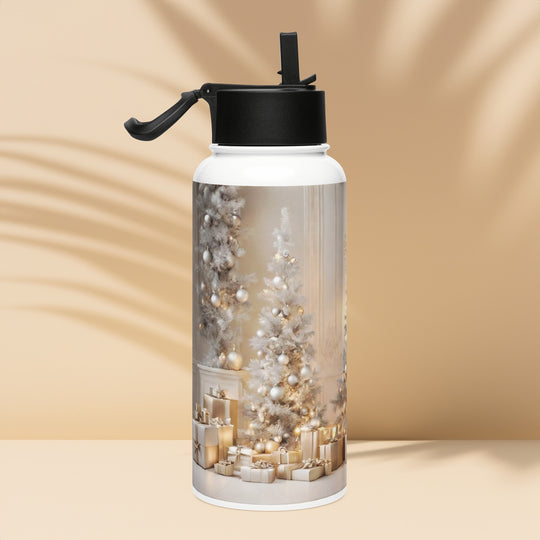 Stainless steel water bottle with a straw lid - WhatUWant2Buy