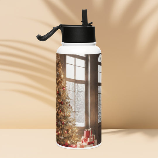 Stainless steel water bottle with a straw lid - WhatUWant2Buy