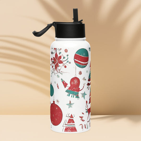 Stainless steel water bottle with a straw lid - WhatUWant2Buy