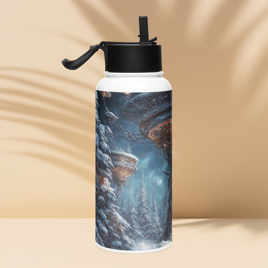 Stainless steel water bottle with a straw lid - WhatUWant2Buy