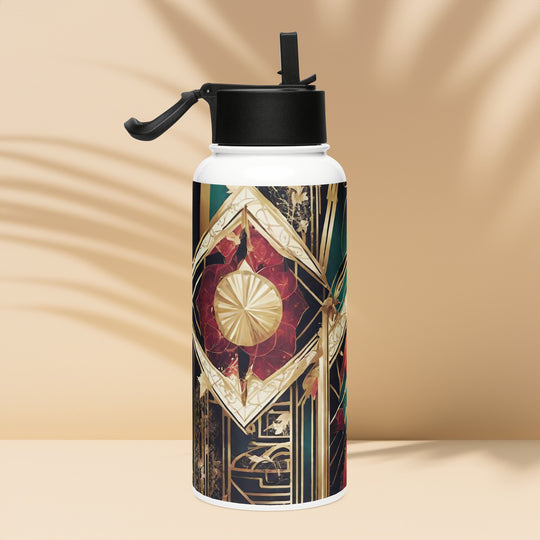 Stainless steel water bottle with a straw lid - WhatUWant2Buy