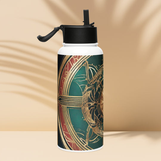 Stainless steel water bottle with a straw lid - WhatUWant2Buy