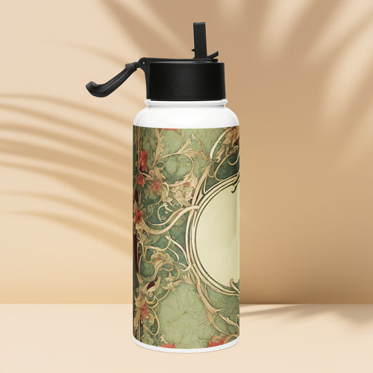 Stainless steel water bottle with a straw lid - WhatUWant2Buy