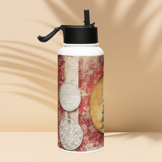 Stainless steel water bottle with a straw lid - WhatUWant2Buy