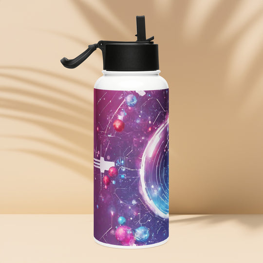Stainless steel water bottle with a straw lid - WhatUWant2Buy