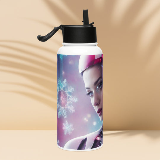 Stainless steel water bottle with a straw lid - WhatUWant2Buy