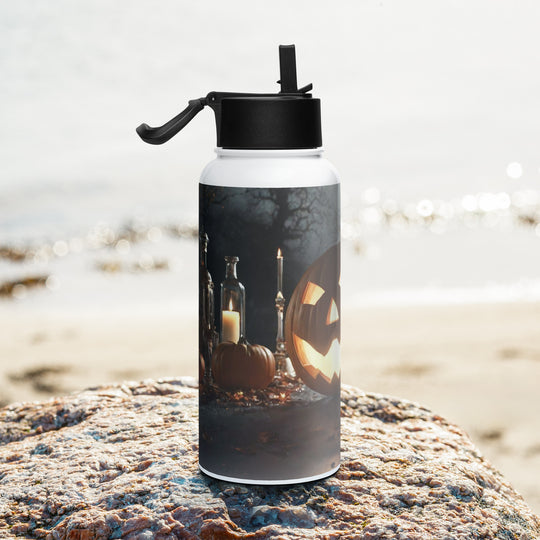 Stainless steel water bottle with a straw lid - WhatUWant2Buy