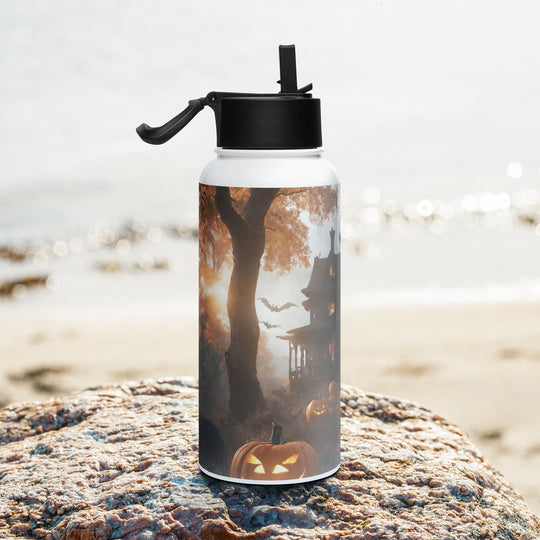 Stainless steel water bottle with a straw lid - WhatUWant2Buy