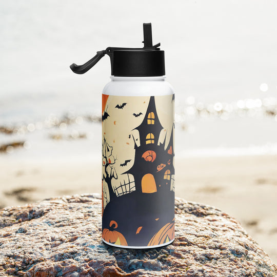 Stainless steel water bottle with a straw lid - WhatUWant2Buy