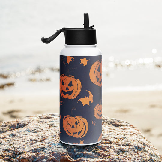 Stainless steel water bottle with a straw lid - WhatUWant2Buy