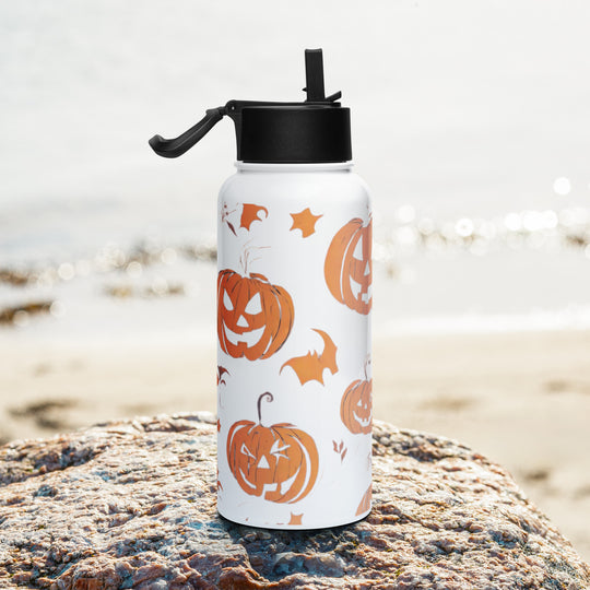 Stainless steel water bottle with a straw lid - WhatUWant2Buy