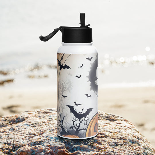 Stainless steel water bottle with a straw lid - WhatUWant2Buy