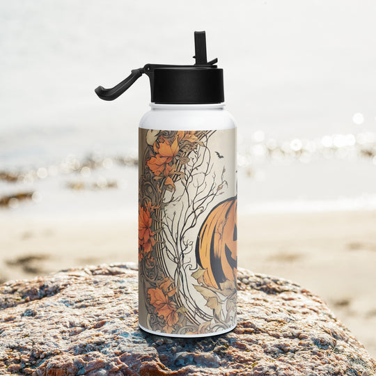 Stainless steel water bottle with a straw lid - WhatUWant2Buy