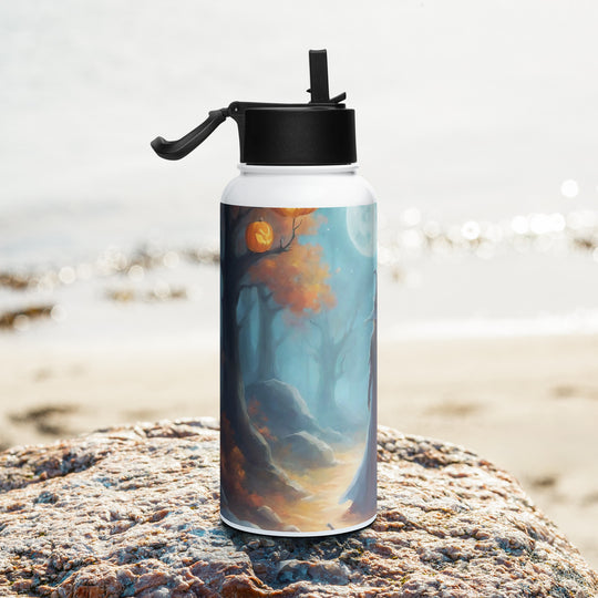 Stainless steel water bottle with a straw lid - WhatUWant2Buy