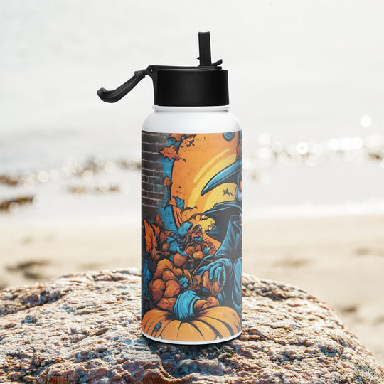 Stainless steel water bottle with a straw lid - WhatUWant2Buy