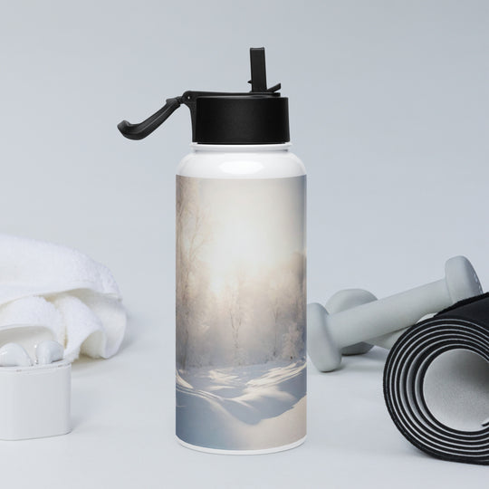 Stainless steel water bottle with a straw lid - WhatUWant2Buy