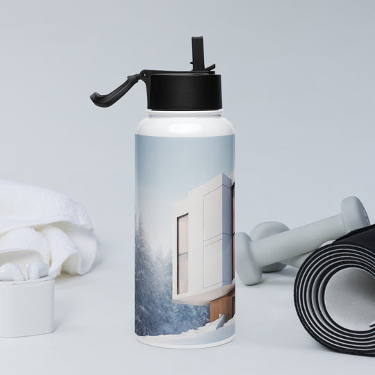 Stainless steel water bottle with a straw lid - WhatUWant2Buy