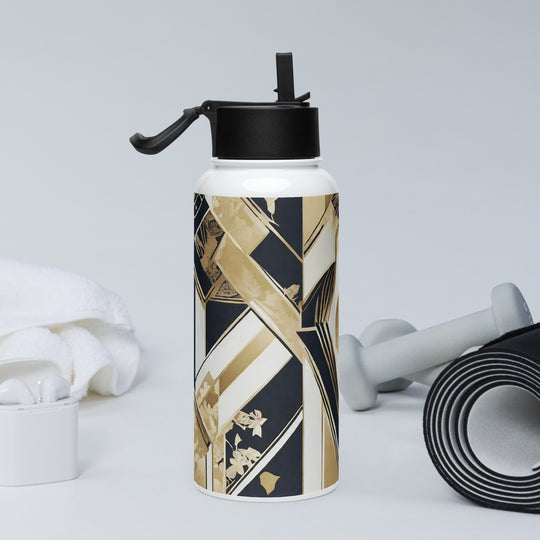 Stainless steel water bottle with a straw lid - WhatUWant2Buy