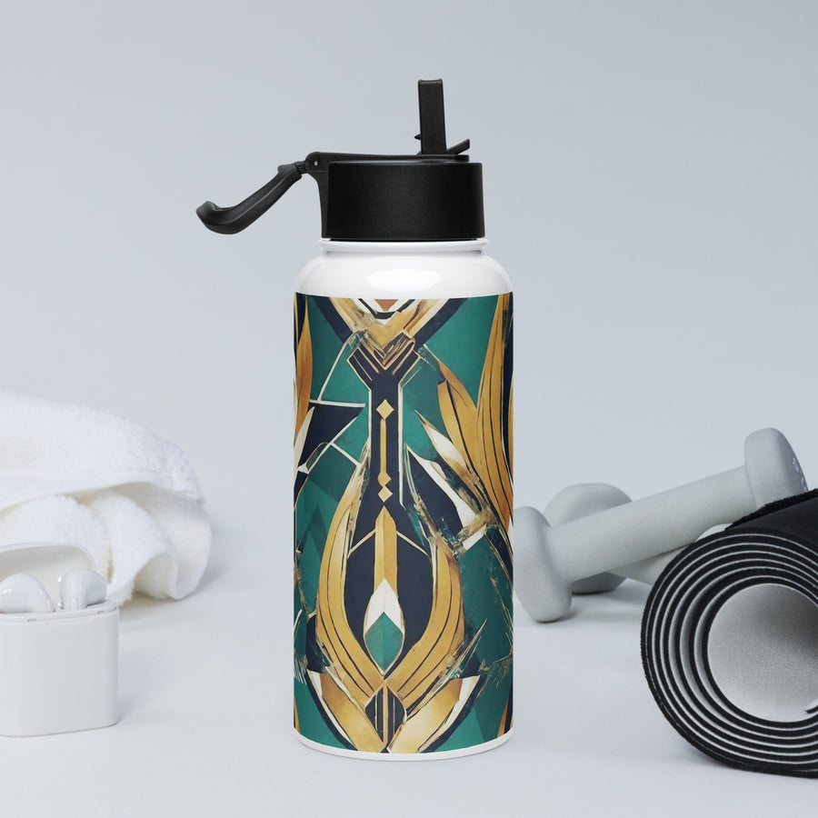 Stainless steel water bottle with a straw lid - WhatUWant2Buy
