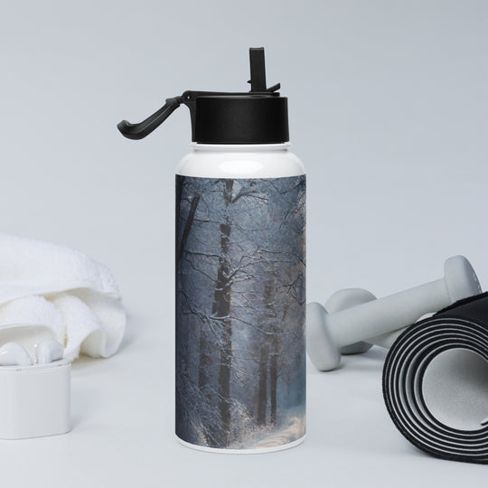 Stainless steel water bottle with a straw lid - WhatUWant2Buy