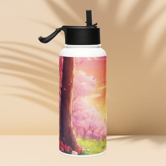 Stainless steel water bottle with a straw lid - WhatUWant2Buy