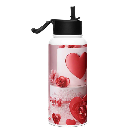 Stainless steel water bottle with a straw lid - WhatUWant2Buy