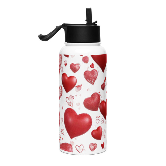 Stainless steel water bottle with a straw lid - WhatUWant2Buy