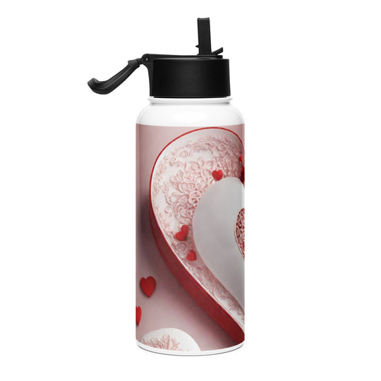 Stainless steel water bottle with a straw lid - WhatUWant2Buy