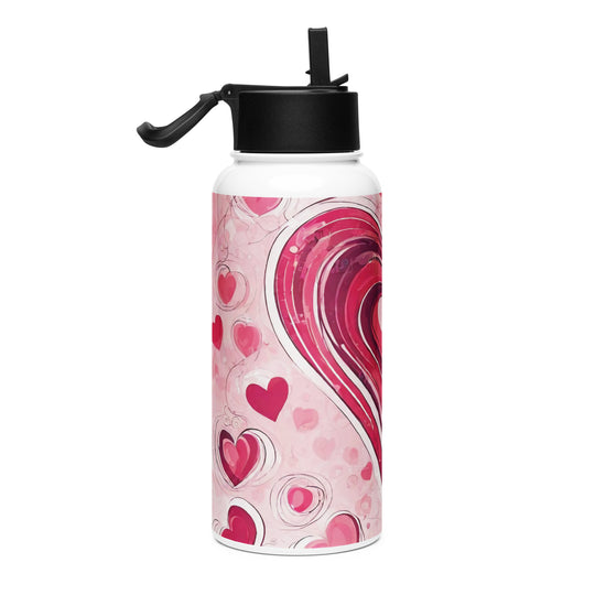 Stainless steel water bottle with a straw lid - WhatUWant2Buy