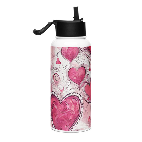 Stainless steel water bottle with a straw lid - WhatUWant2Buy