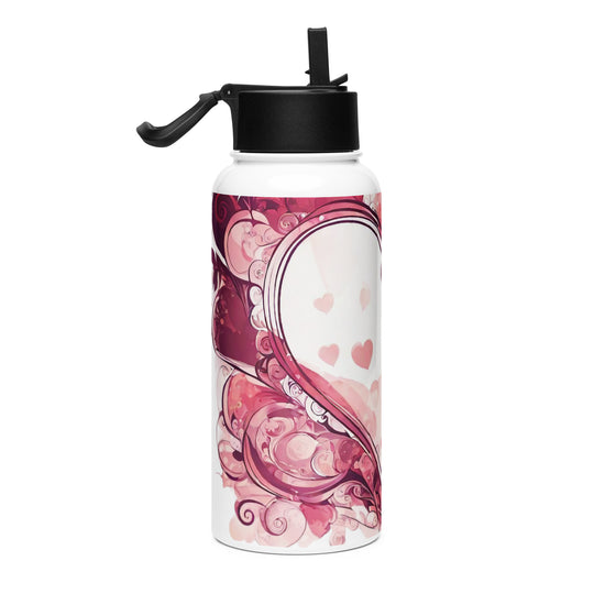 Stainless steel water bottle with a straw lid - WhatUWant2Buy