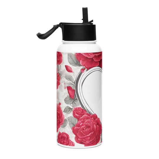 Stainless steel water bottle with a straw lid - WhatUWant2Buy