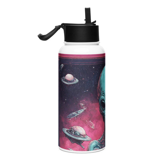 Stainless steel water bottle with a straw lid - WhatUWant2Buy