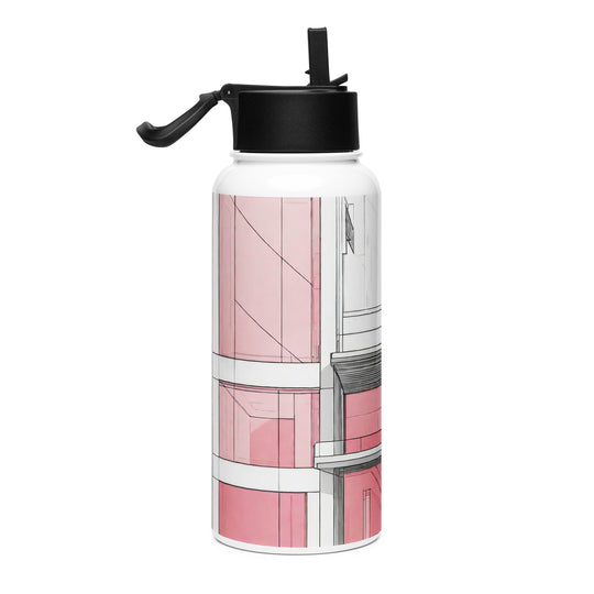 Stainless steel water bottle with a straw lid - WhatUWant2Buy