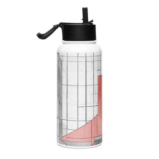 Stainless steel water bottle with a straw lid - WhatUWant2Buy