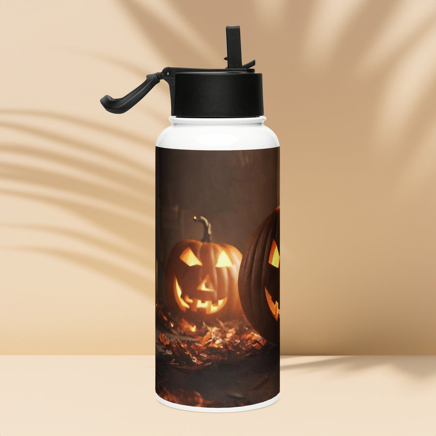 Stainless steel water bottle with a straw lid - WhatUWant2Buy