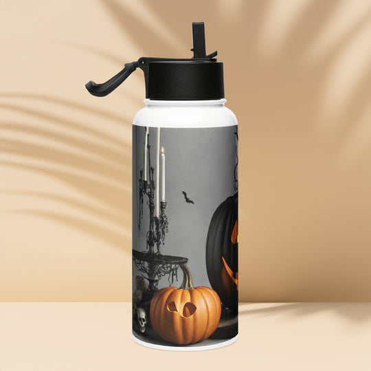 Stainless steel water bottle with a straw lid - WhatUWant2Buy