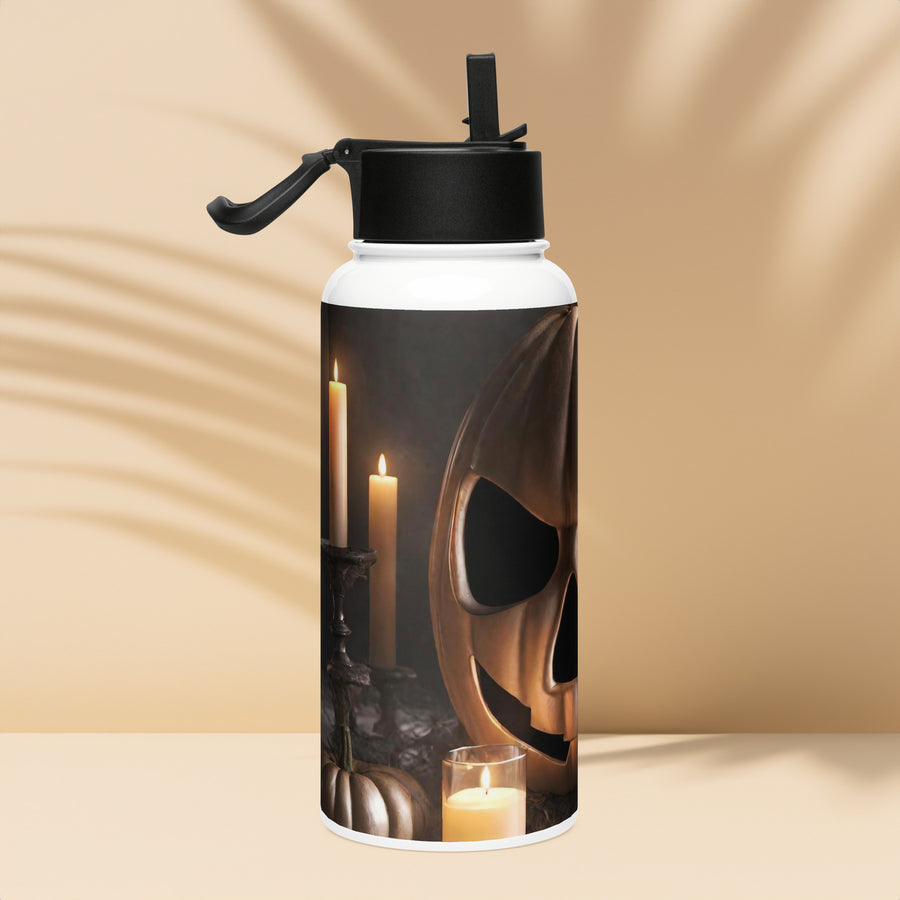 Stainless steel water bottle with a straw lid - WhatUWant2Buy